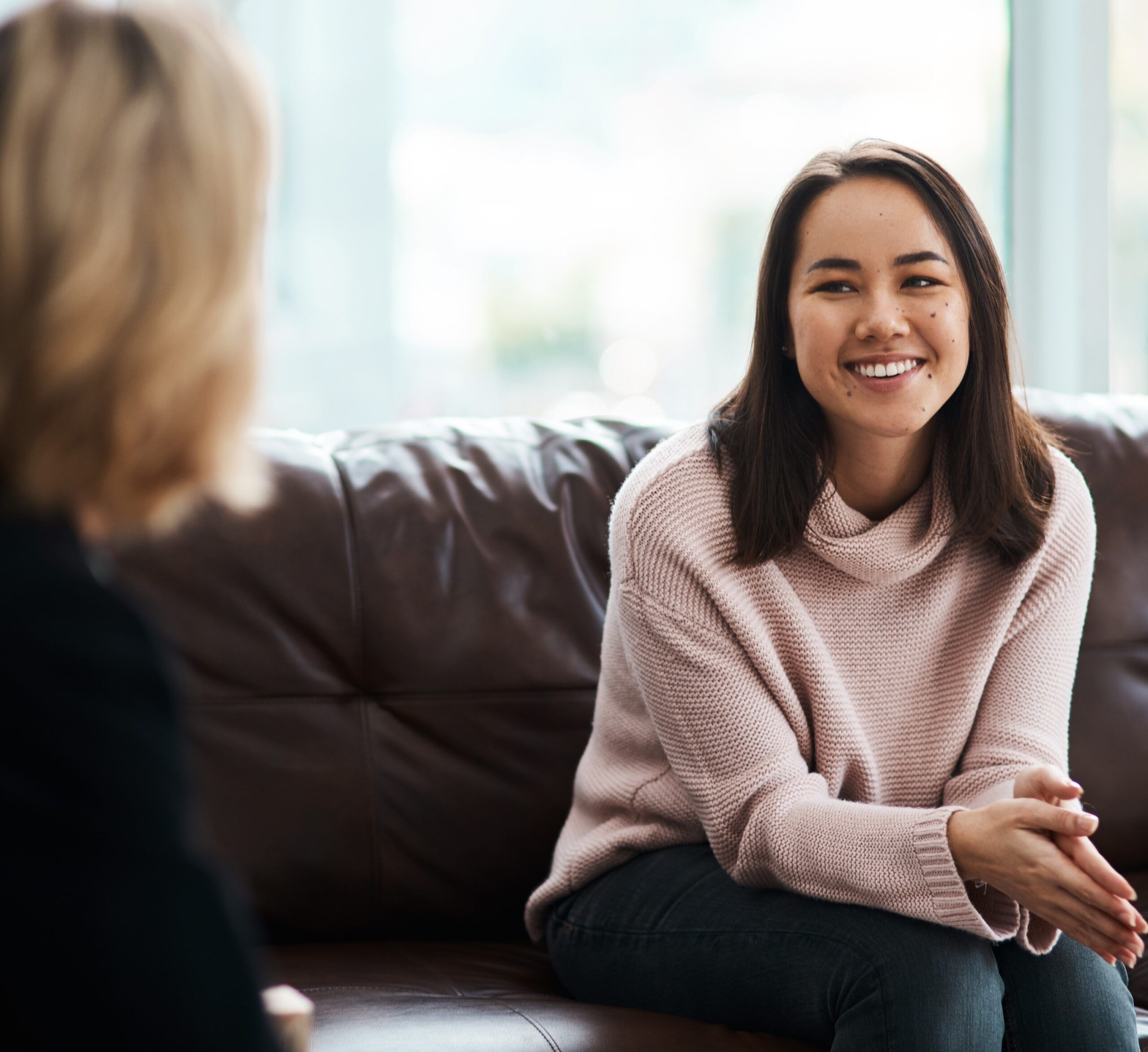 Women talking to a counselor